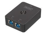 DIGITUS USB 3.0 Sharing Switch 2 PCs - 1 device Button Control self-powered