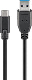Goobay 71221 USB-C to USB A 3.0 cable, black, 2m