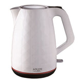 Adler Kettle AD 1277 Standard, Plastic, White, 2200 W, 360ï¿½ rotational base, 1.7 L