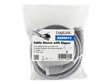 LOGILINK KAB0073 Cable sleeve with zipper Polyester Ã 50 mm grey 1m
