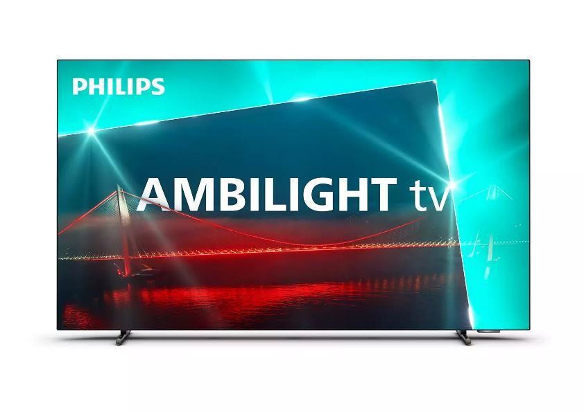 TV Set|PHILIPS|55"|OLED/Smart|3840x2160|Wireless LAN|Bluetooth|Google TV|Metallic|55OLED718/12