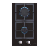 CATA Hob SCI 3002 BK Gas on glass, Number of burners/cooking zones 2, Mechanical, Black