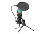 ART CAPACITIVE STANDING MICROPHONE WITH MEMBRANE AC-02 TRIPOD USB LED