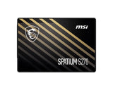 SSD|MSI|SPATIUM S270|480GB|SATA|3D NAND|Write speed 450 MBytes/sec|Read speed 500 MBytes/sec|2,5