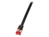 LOGILINK CF2073S LOGILINK - Patch Cable Flat Cat.6 Shielded (PIMF) SlimLine, Black,5m
