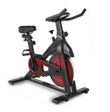 EQI Smart S102 Home Use Spin Bike, Adjustable resistance, 120 kg, 13 kg, Chain Driven, Black/Red, LCD display