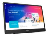 AOC 16T2 15.6inch IPS 1920x1080 Flat Fixed pivot Battery powered touch USB-C display for mobile and flexible use hard glas 3H