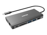 UNITEK D1019A Unitek HUB 8w1 USB3.1 Typ-C With Power Delivery 100W, D1019A