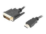 LANBERG CA-HDDV-20CU-0030-BK cable HDMI -> DVI-D 24+1 M/M Dual Link 4K 30Hz. black 3m