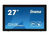 IIYAMA T2735MSC-B3 27inch PCAP 10P Touch 1920x1080 IPS panel Flat Bezel Free Glass Front VGA HDMI DP USB 3.0-Hub