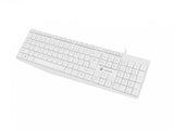 Natec Keyboard Nautilus NKL-1951 Wired, US, USB Type-A, White