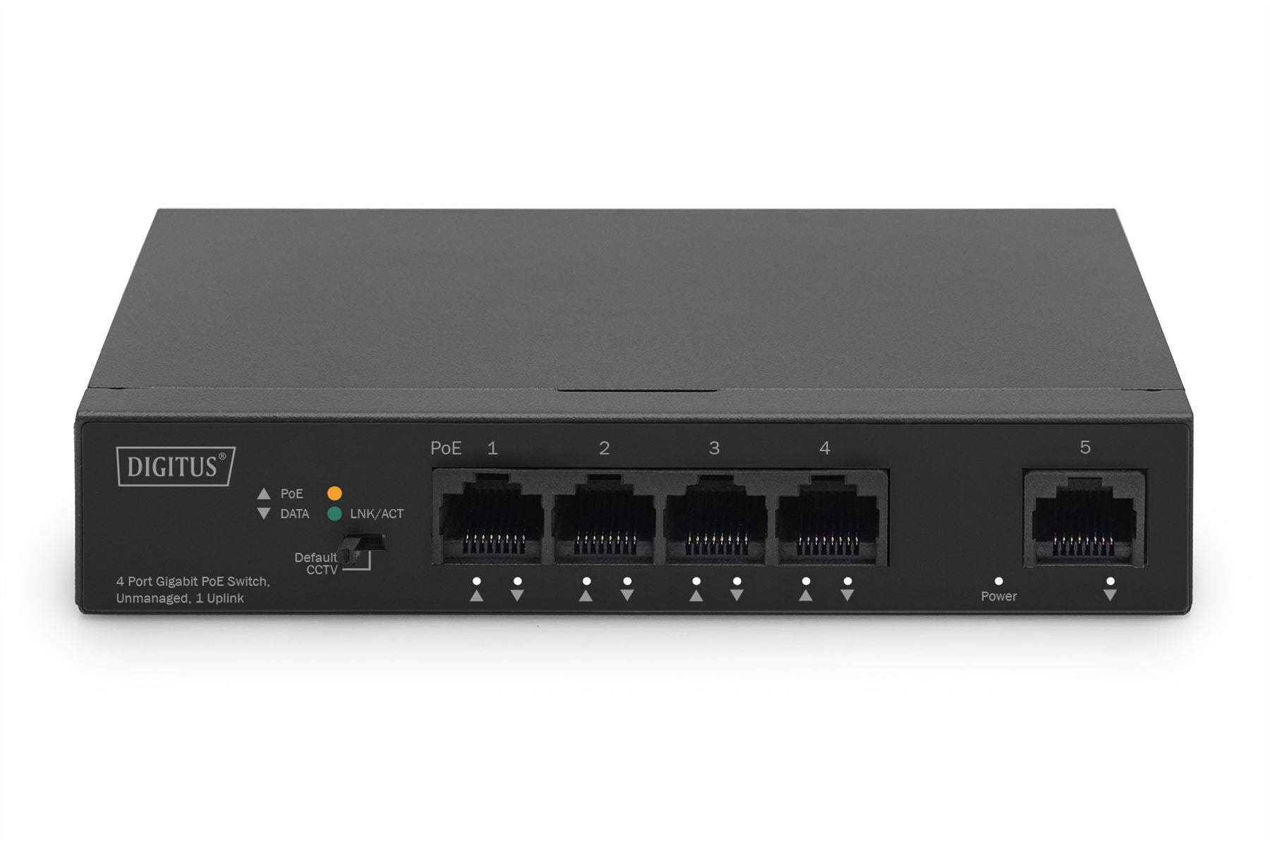 Digitus 4 Port Gigabit PoE Switch DN-95330-1 10/100/1000 Mbps (RJ-45), Unmanaged, Desktop, Ethernet LAN (RJ-45) ports 4