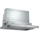 Bosch Hood Serie 4 DFS067A51 Telescopic, Energy efficiency class A, Width 60 cm, 399 mï¿½/h, Push Buttons, LED, Silver