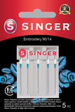 Singer Embroidery Needle 90/14 5PK