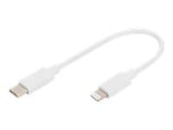 DIGITUS Type C to lightning MFI C94 0.15m Data and charging cable white 5V 3A