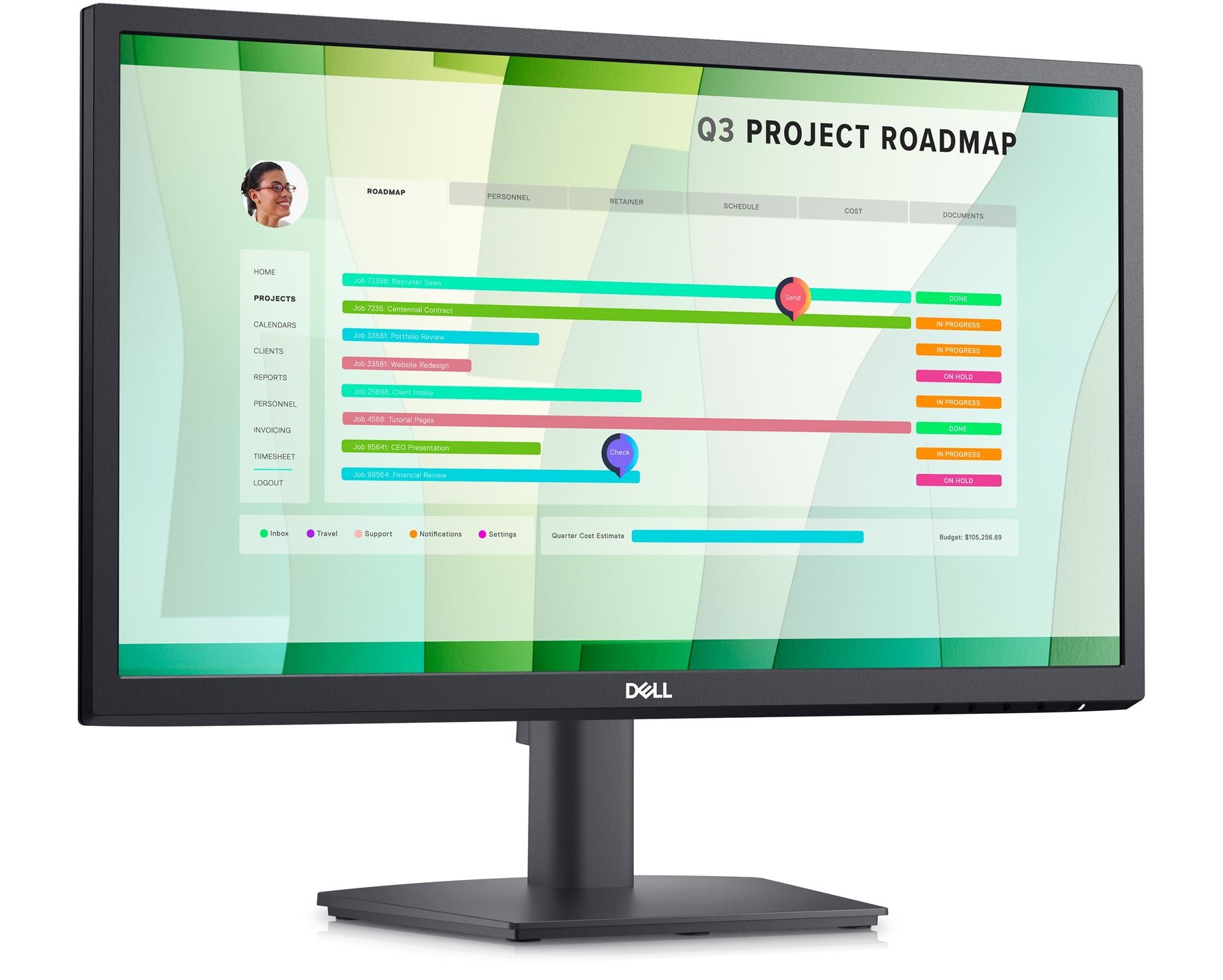 Dell Monitor E2223HN 21.5 ", VA, FHD, 1920 x 1080, 16:9, 10 ms, 250 cd/m², Black, 60 Hz, HDMI ports quantity 1