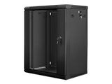 LANBERG WF01-6415-10B wall-mounted rack 19inch demounted flat pack 15U/600x450mm black
