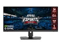 LCD Monitor|MSI|OPTIX MPG341QR|34"|Gaming/21 : 9|Panel IPS|3440x1440|21:9|144Hz|Matte|1 ms|Swivel|Height adjustable|Tilt|Colour Black|OPTIXMPG341QR