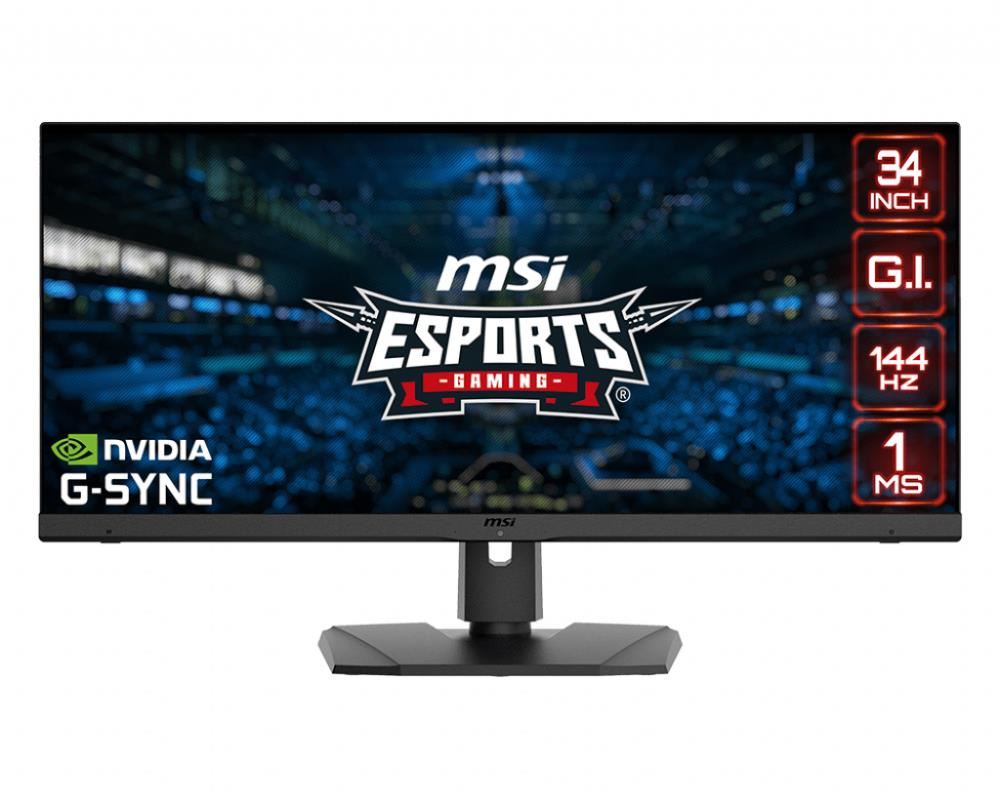 LCD Monitor|MSI|OPTIX MPG341QR|34"|Gaming/21 : 9|Panel IPS|3440x1440|21:9|144Hz|Matte|1 ms|Swivel|Height adjustable|Tilt|Colour Black|OPTIXMPG341QR