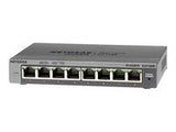 NETGEAR ProSafe Smart Managed Plus Switch - GS108Ev3 - 8-port Gigabit 10/100/1000 Mbps - Desktop - fanless