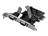 DIGITUS PCIexpress card 2xserial DB9 MCS9901 chipset incl.2 LP bracket