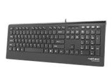 NATEC NKL-0876 Natec Mulitmedia Keyboard BARRACUDA Slim USB, US layout, Black