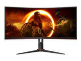 AOC CU34G2/BK 34 colių 1500 mm išlenktas monitorius, 3440x1440, „FreeSync“, WLED, HDMI/DP/USB 3.0