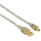 HAMA Mini USB 2.0 Cable gold-plated double shielded 1.80 m transparent