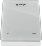 Gorenje Kitchen Scale KT05 LBW Electronic, Graduation 1 g, Maximum weight (capacity) 5 kg, Display type LED, White
