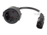 LANBERG CA-C14E-10CC-0018-BK extension power cable IEC 320 C14->SCHUKO F