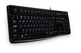 LOGITECH K120 Corded Keyboard black USB - EER (US)