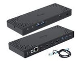 I-TEC USB 3.0/USB-C/Thunderbolt 3 Dualdock 1x5K 2x4K 60Hz 2xDP 2xHDMI 1xGLAN 4xUSB 3.2 2xUSB-C 3.2 Gen.2 1xAudio/Mic Jack PD 100W KL