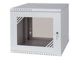NETRACK Hanging Cabinet ECO-Line Rack 19inch 9U / 450mm - gray glass door