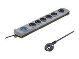 QOLTEC 50165 Qoltec Surge protectors Quick Switch 6 sockets gray 1,8m