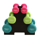 PROIRON PRKNDS12K Dumbbell Weight Set, 6 pcs (2 x 1 kg, 2 x 2 kg, 2 x 3 kg), 12 kg, Multicolor, Neoprene