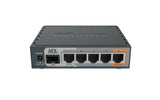 MikroTik Router hEX S RB760iGS 10/100/1000 Mbit/s, Ethernet LAN (RJ-45) ports 5, 1xUSB