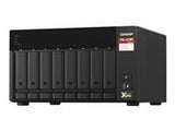 QNAP 8-bay NAS AMD Ryzen Embedded V1500B 2.2GHz 8GB 8xSATA 6Gb/s bays 2xM.2 NVMe PCIe Gen3 SSD slots 2x2.5GbE LAN optional 10GbE