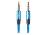 LANBERG CA-MJMJ-10CU-0020-BL Lanberg Premium Kabel Audio Miniklinke 3,5mm 3pin, 2m Blau