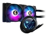 GIGABYTE AORUS WATERFORCE X 280 All-in-one Liquid Cooler with Circular LCD Display RGB Fusion 2.0 Triple 140mm ARGB