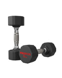 PROIRON PRKRD05K Rubber Dumbbell, 10.00 kg, 2 pcs, 5 kg, Black