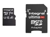 INTEGRAL INMSDX64G-100/70V30 Integral 64GB MICRO SDXC 70V30, R:100MB/s W:70MB/s U3 V30 + ADAPTER