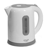 Adler Kettles AD 1234 Standard kettle, Plastic, White, 2200 W, 1.7 L, 360Â° rotational base