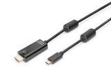 Digitus USB Type-C adapter cable, Type-C to HDMI A M/M, 2.0m, 4K/60Hz, 18GB, bl, gold