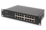 Digitus 16-port Gigabit Ethernet Switch DN-80115 10/100/1000 Mbps (RJ-45), Unmanaged, Rack mountable, Power supply type Internal, Ethernet LAN (RJ-45) ports 16