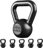 PROIRON PRKHKB04K Cast Iron Kettlebell Weight, 1 pc, 4 kg, Black, Solid Cast Iron