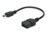 ASSMANN USB 2.0 adapter cable OTG type mini B - A M/F 0.2m USB 2.0 conform bl