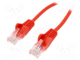 „Goobay 95254“ 24 AWG jungiamasis laidas, U/UTP, 6 vijų, CCA, PVC, raudonas, 0,25 m