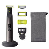 Philips OneBlade Pro Shaver, Face and Body QP6551/17 Operating time (max) 120 min, Wet & Dry, Lithium Ion, Black/Green