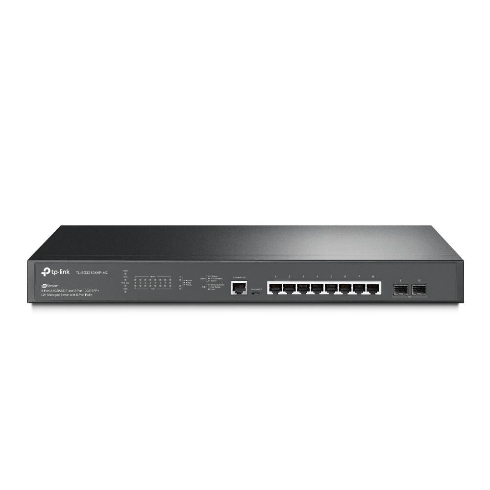 TP-LINK JetStream 8 prievadų 2.5GBase-T ir 2 prievadų 10GE SFP+ L2+ valdomas komutatorius su 8 prievadų PoE+ palaikymu