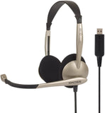 Koss Headphones CS100USB Wired, On-Ear, Microphone, USB Type-A, Noise canceling, Gold